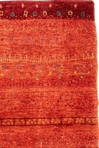 Minimalistic Red Gabbeh Rug