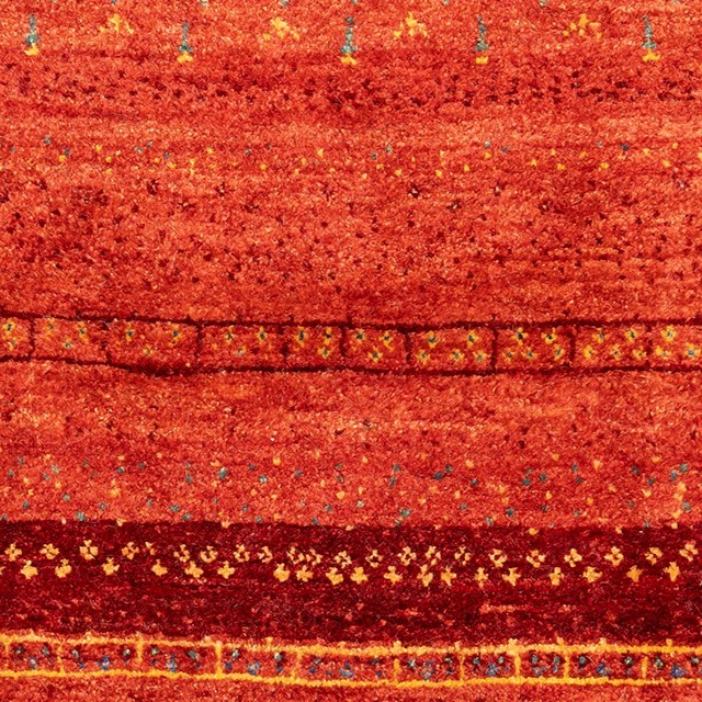 Minimalistic Red Gabbeh Rug